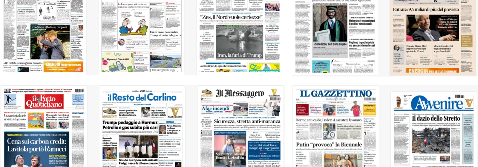 i quotidiani italiani e l'ufficio stampa giusto per raggiungerli